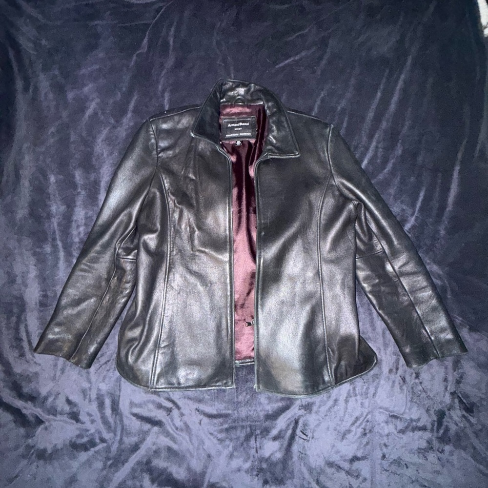 Jones New York Dark Leather Jacket